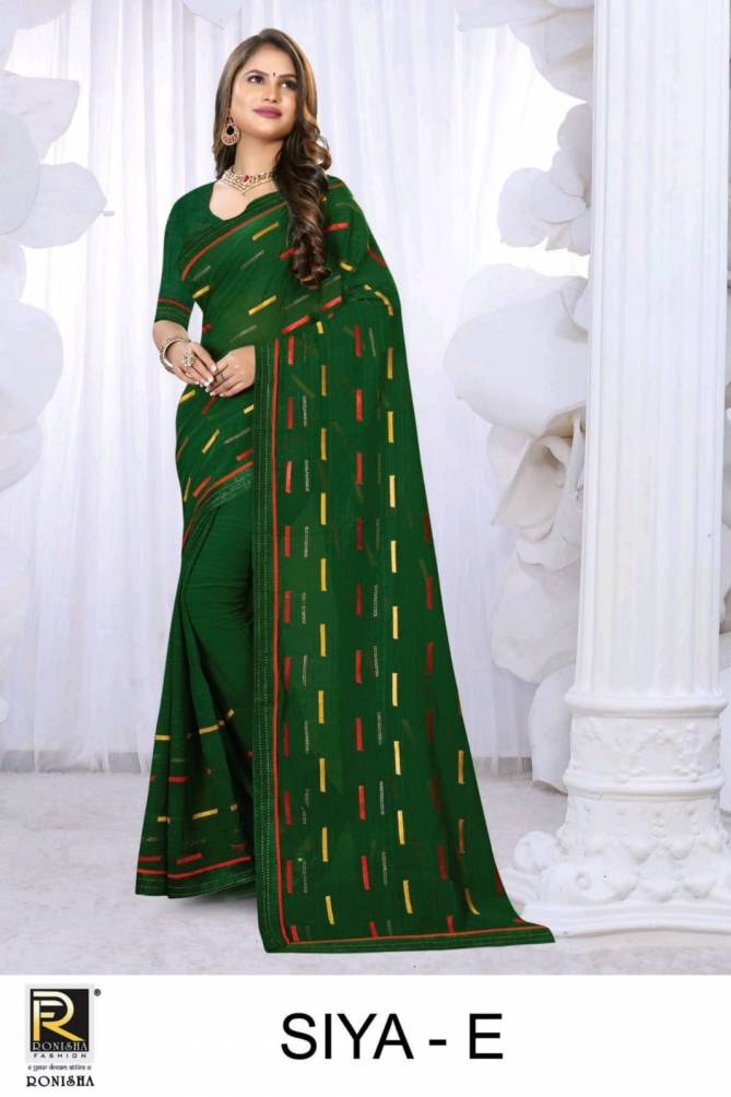 Ronisha Siya Regular Wear Art Silk Wholesale Saree Collection 